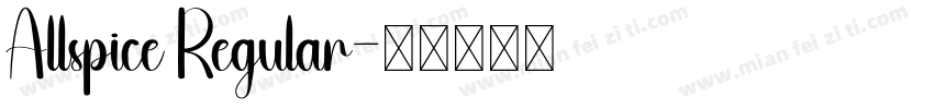 Allspice Regular字体转换